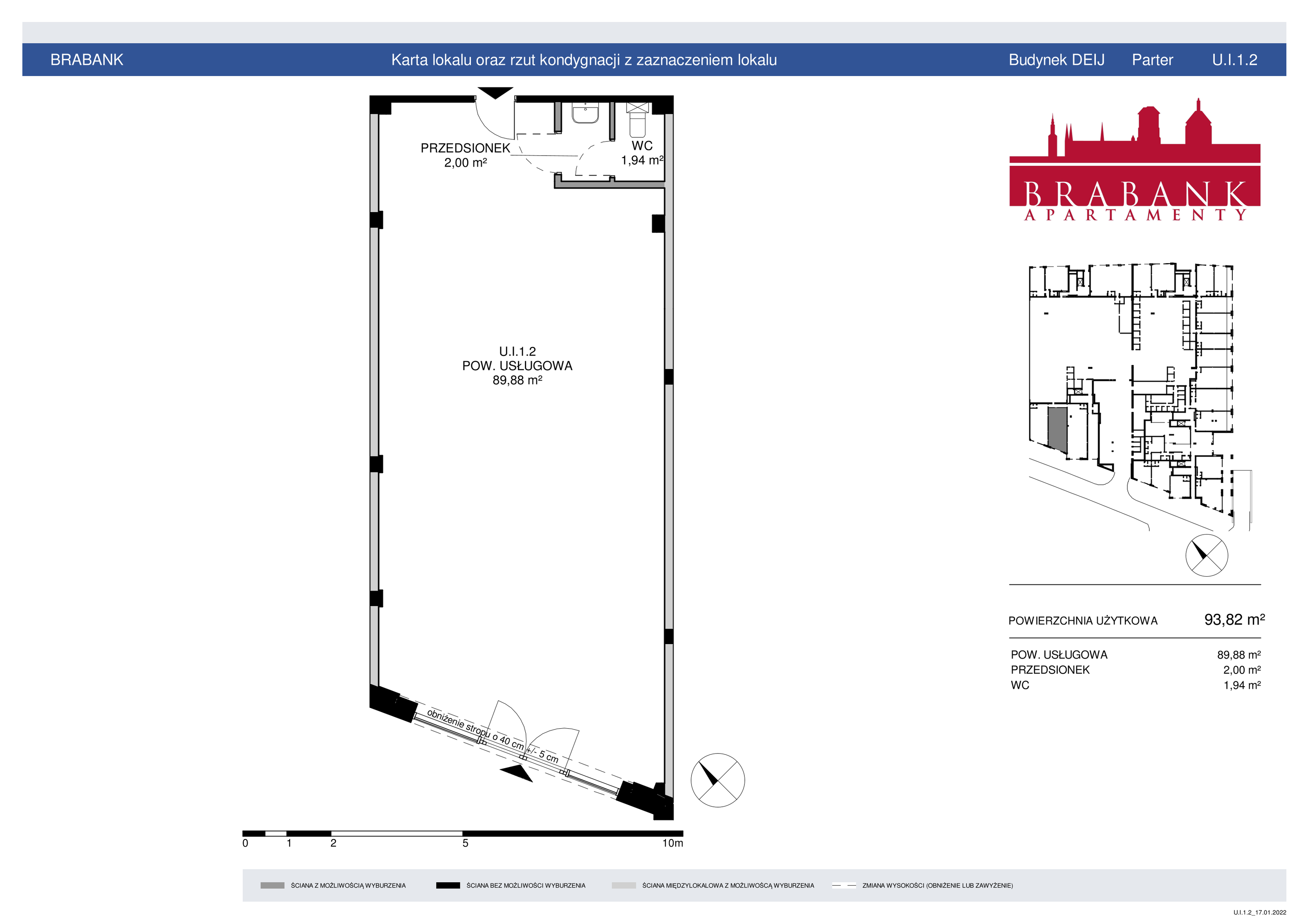 Lokal użytkowy 93,82 m², oferta nr U.I.1.2, Brabank - lokale użytkowe, Gdańsk, Śródmieście, ul. Stara Stocznia/Wałowa-idx