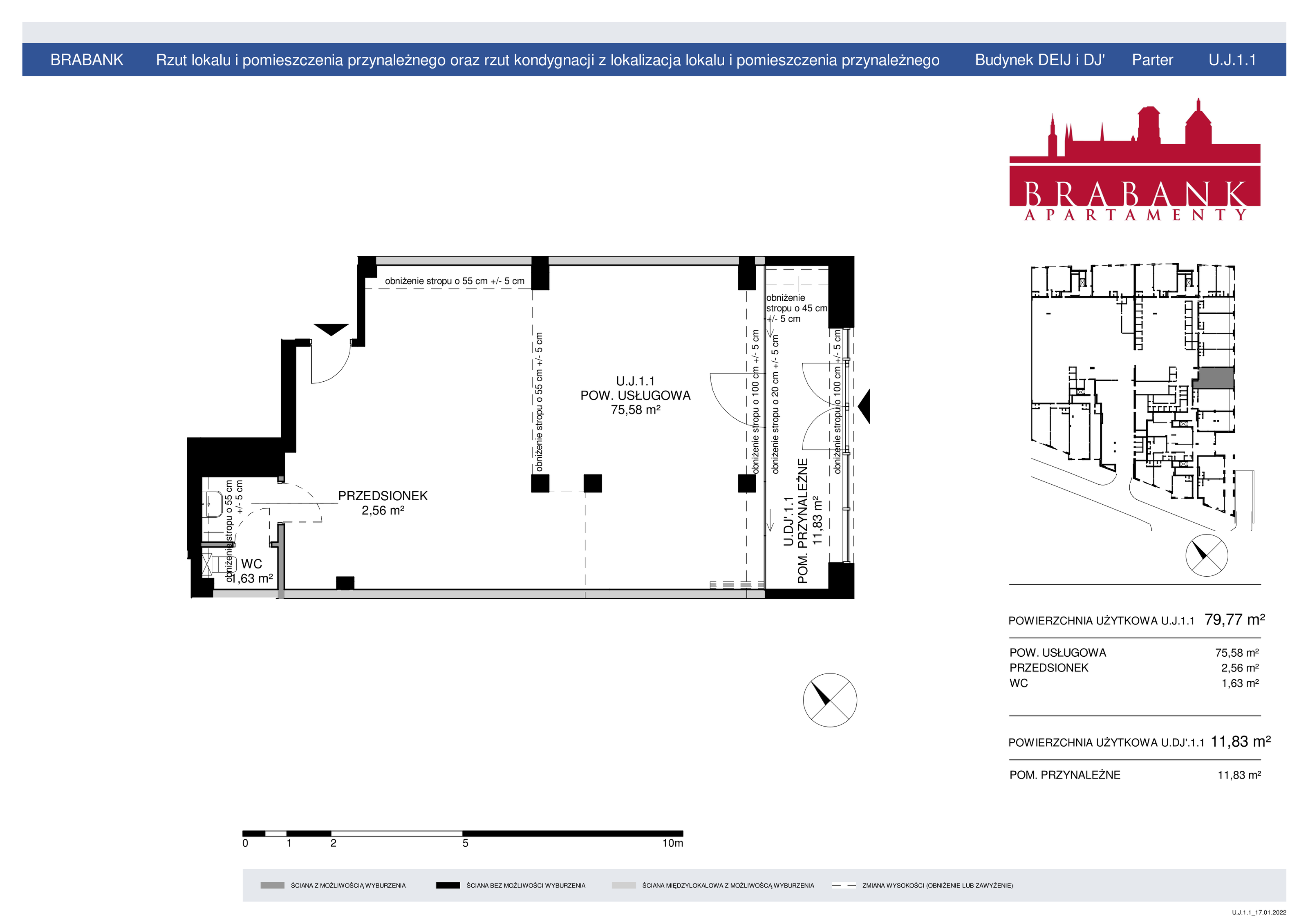 Lokal użytkowy 91,60 m², oferta nr U.J.1.1, Brabank - lokale użytkowe, Gdańsk, Śródmieście, ul. Stara Stocznia/Wałowa-idx