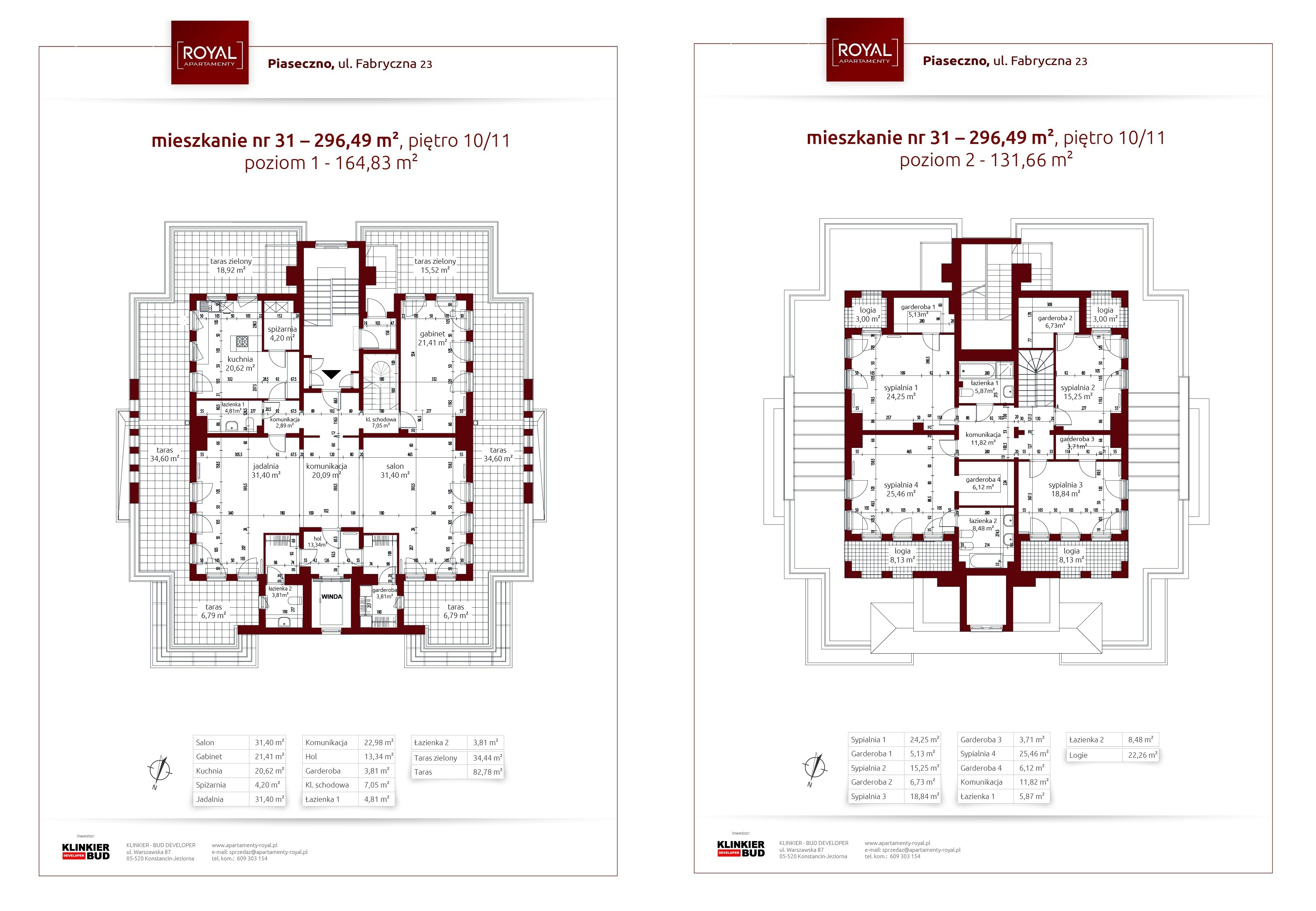 Apartament 296,49 m², piętro 11, oferta nr 31, Apartament Królewski, Piaseczno, ul. Fabryczna-idx