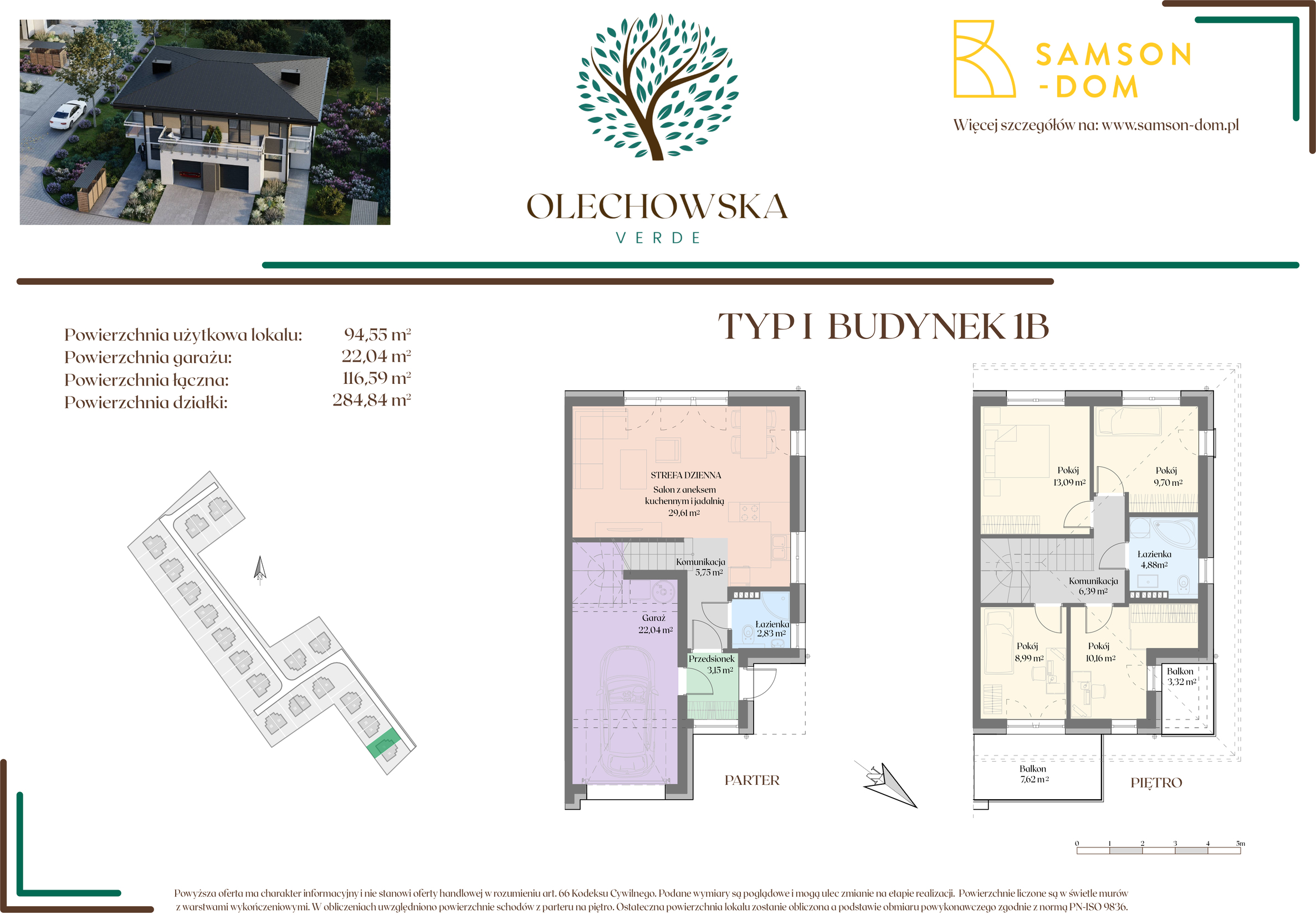 Dom 116,59 m², oferta nr 1B, Olechowska Verde, Łódź, Widzew, ul. Olechowska 56-idx