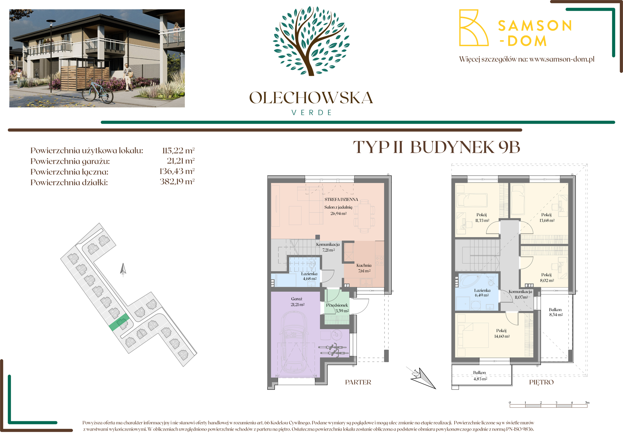 Dom 136,43 m², oferta nr 9B, Olechowska Verde, Łódź, Widzew, ul. Olechowska 56-idx