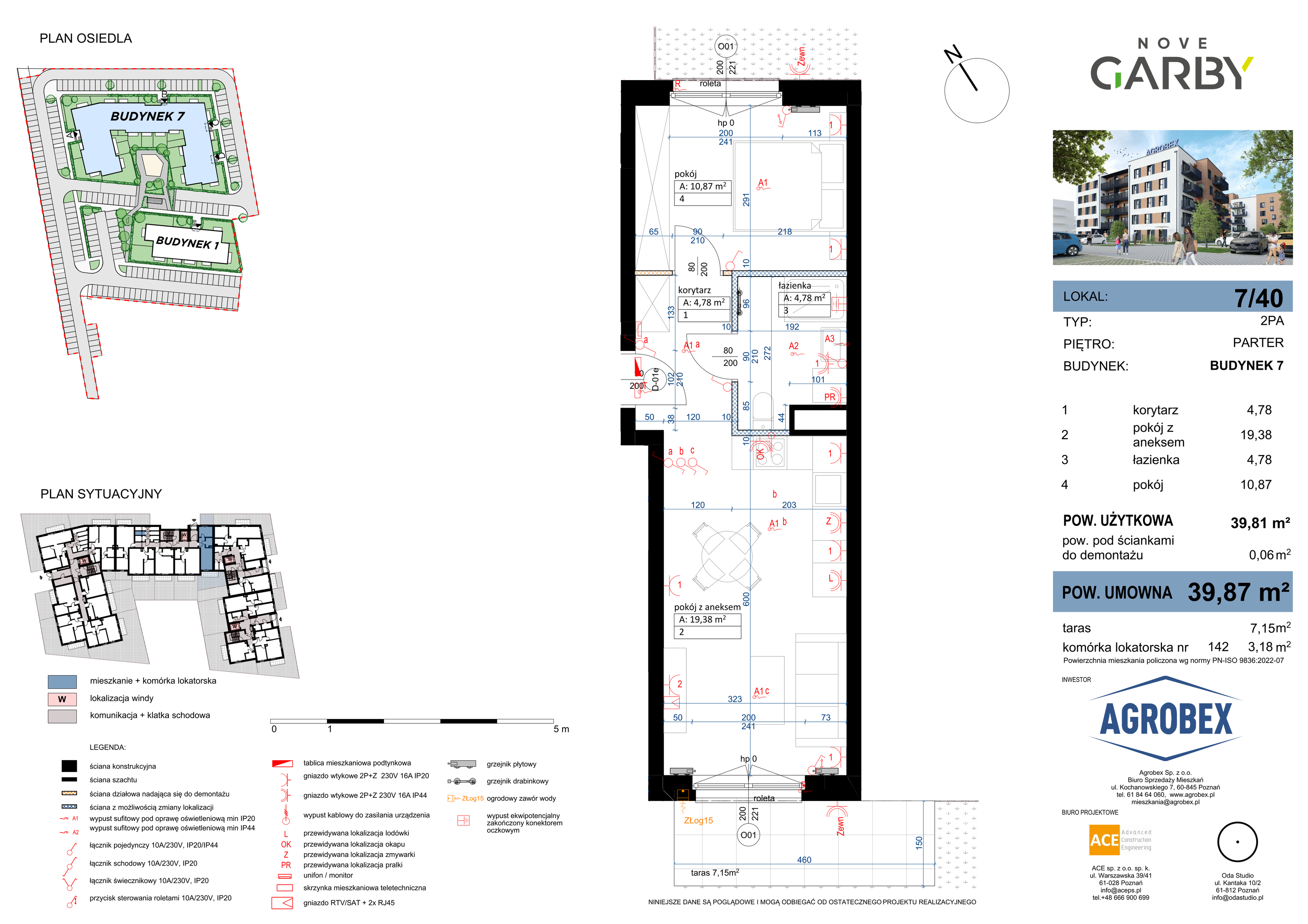 Mieszkanie 39,87 m², parter, oferta nr 7/M40, Nove Garby, Garby, ul. Tulecka-idx