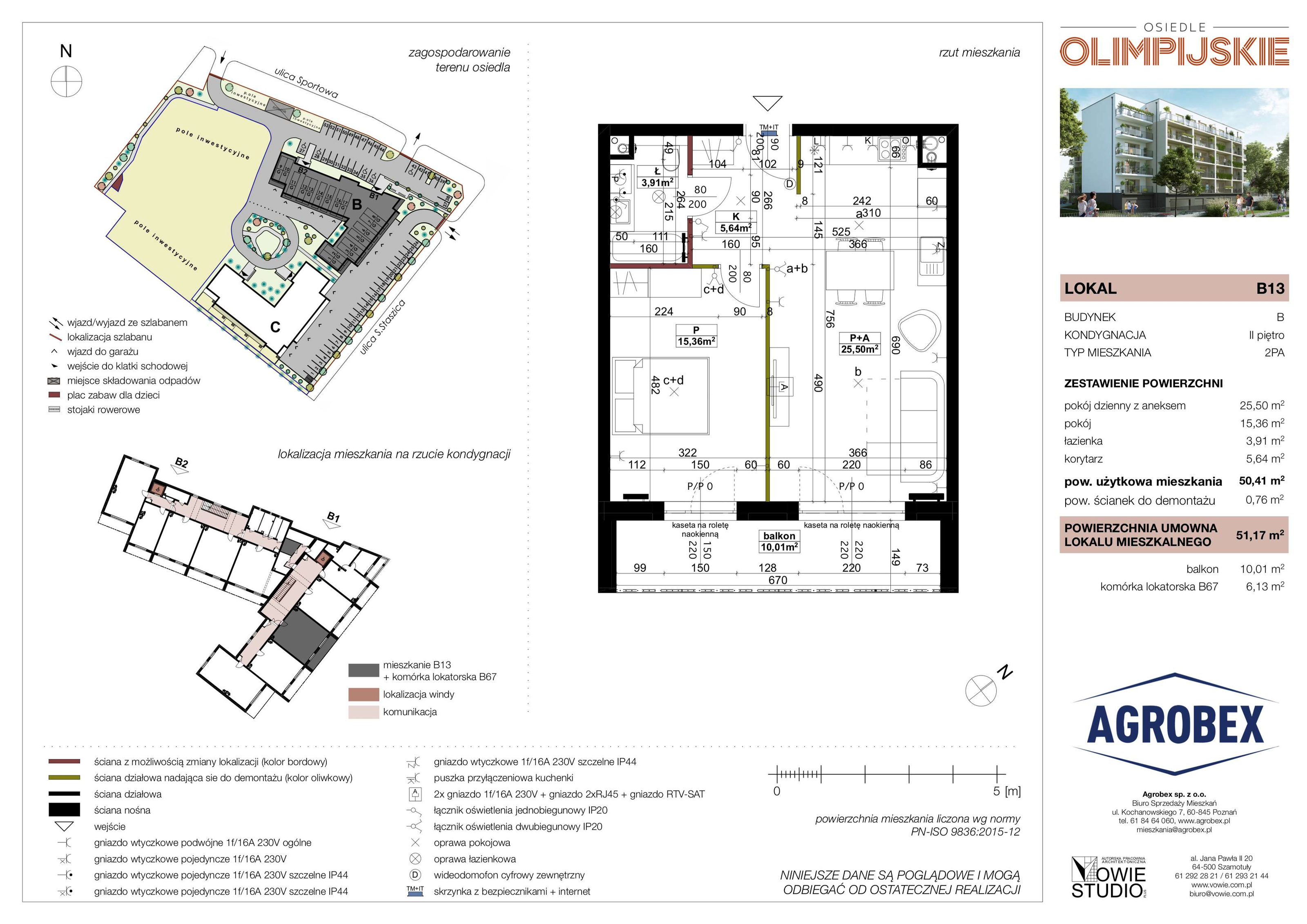 Mieszkanie 51,06 m², piętro 2, oferta nr B13, Osiedle Olimpijskie, Szamotuły, ul. Sportowa-idx