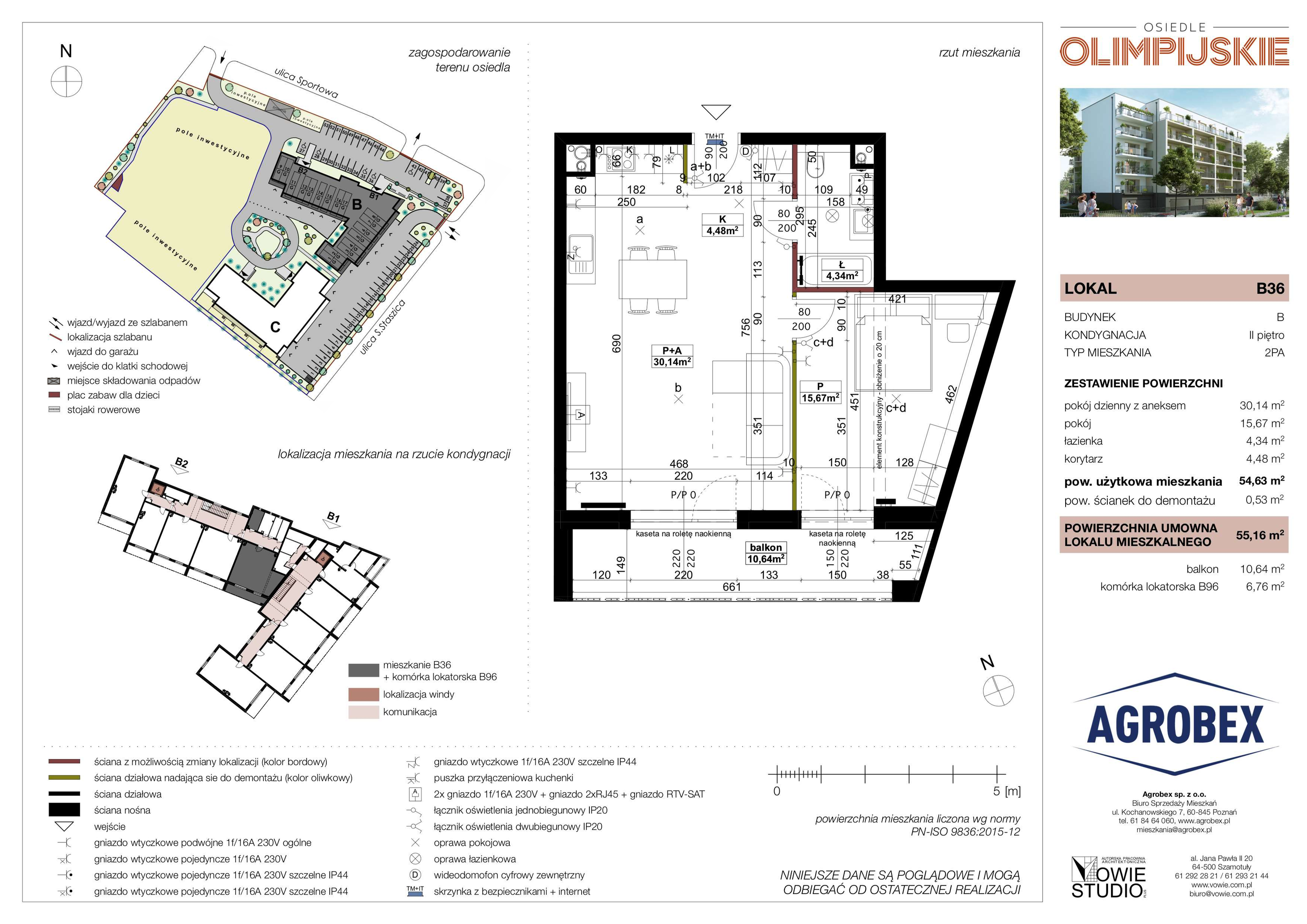 Mieszkanie 55,16 m², piętro 2, oferta nr B36, Osiedle Olimpijskie, Szamotuły, ul. Sportowa-idx