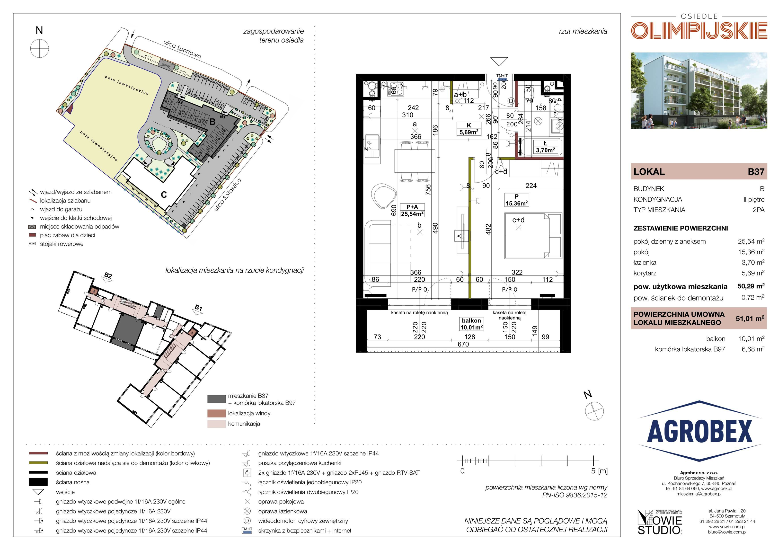 Mieszkanie 51,01 m², piętro 2, oferta nr B37, Osiedle Olimpijskie, Szamotuły, ul. Sportowa-idx