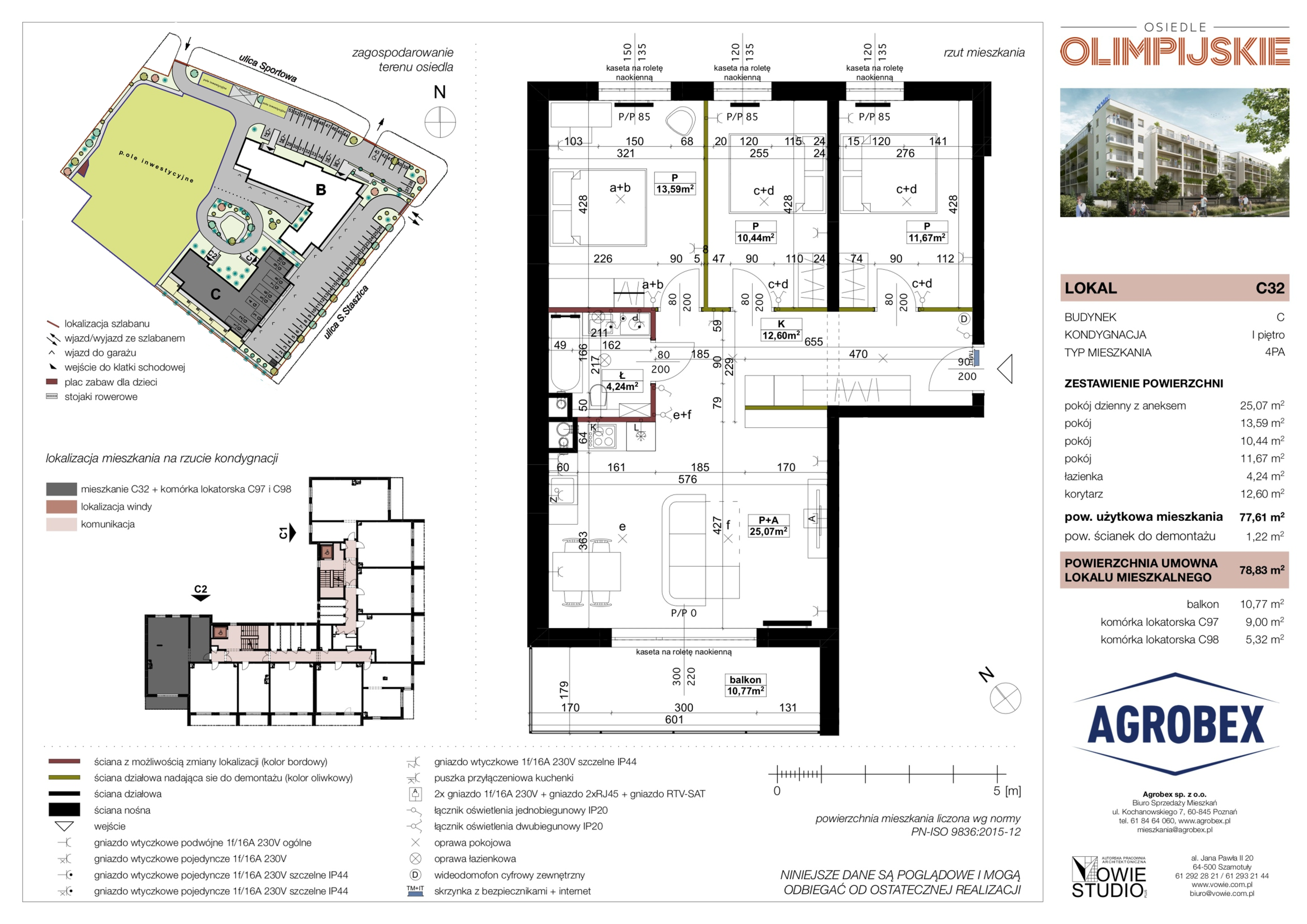 Mieszkanie 78,69 m², piętro 1, oferta nr C32, Osiedle Olimpijskie, Szamotuły, ul. Sportowa-idx