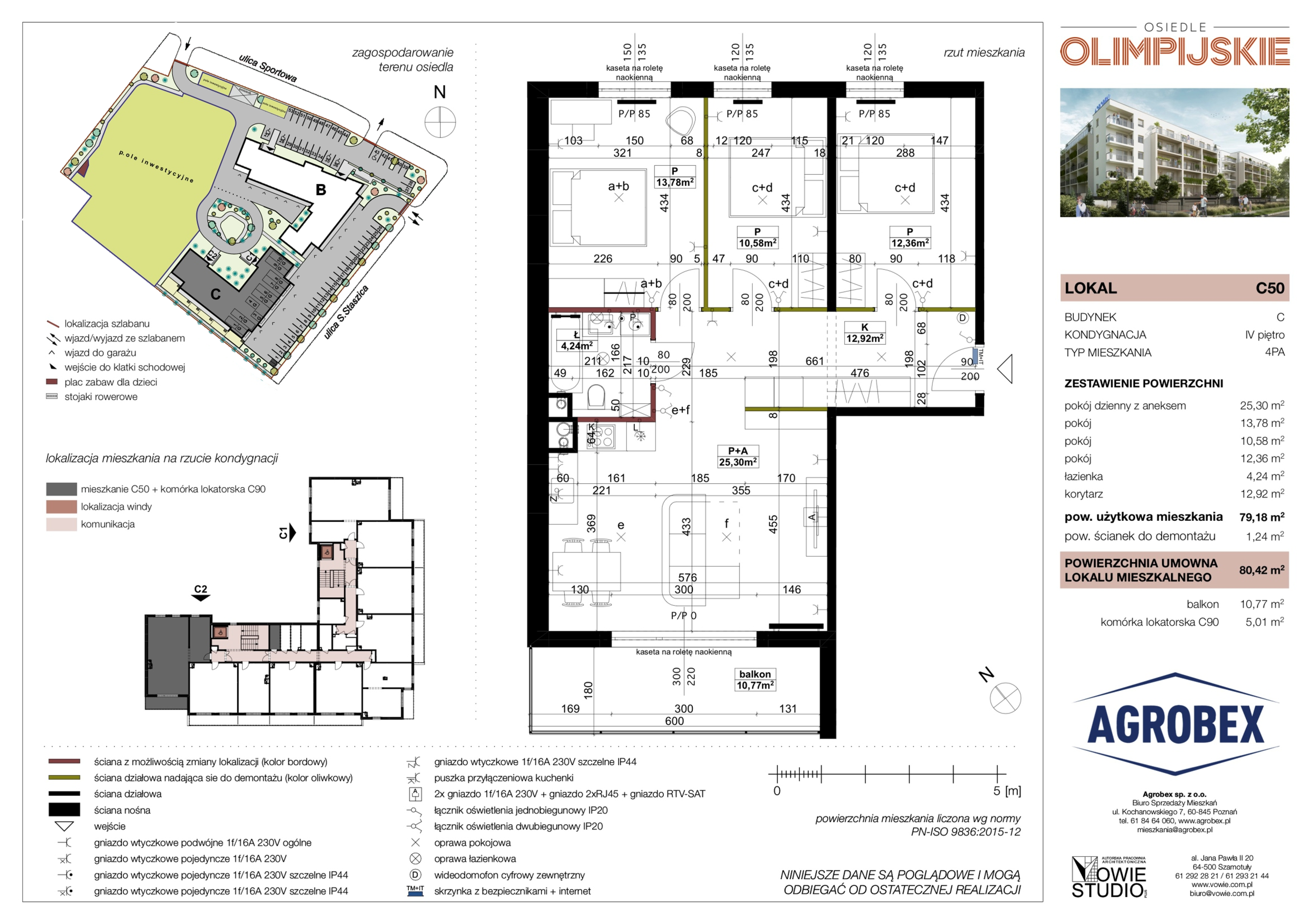 Mieszkanie 80,42 m², piętro 4, oferta nr C50, Osiedle Olimpijskie, Szamotuły, ul. Sportowa-idx