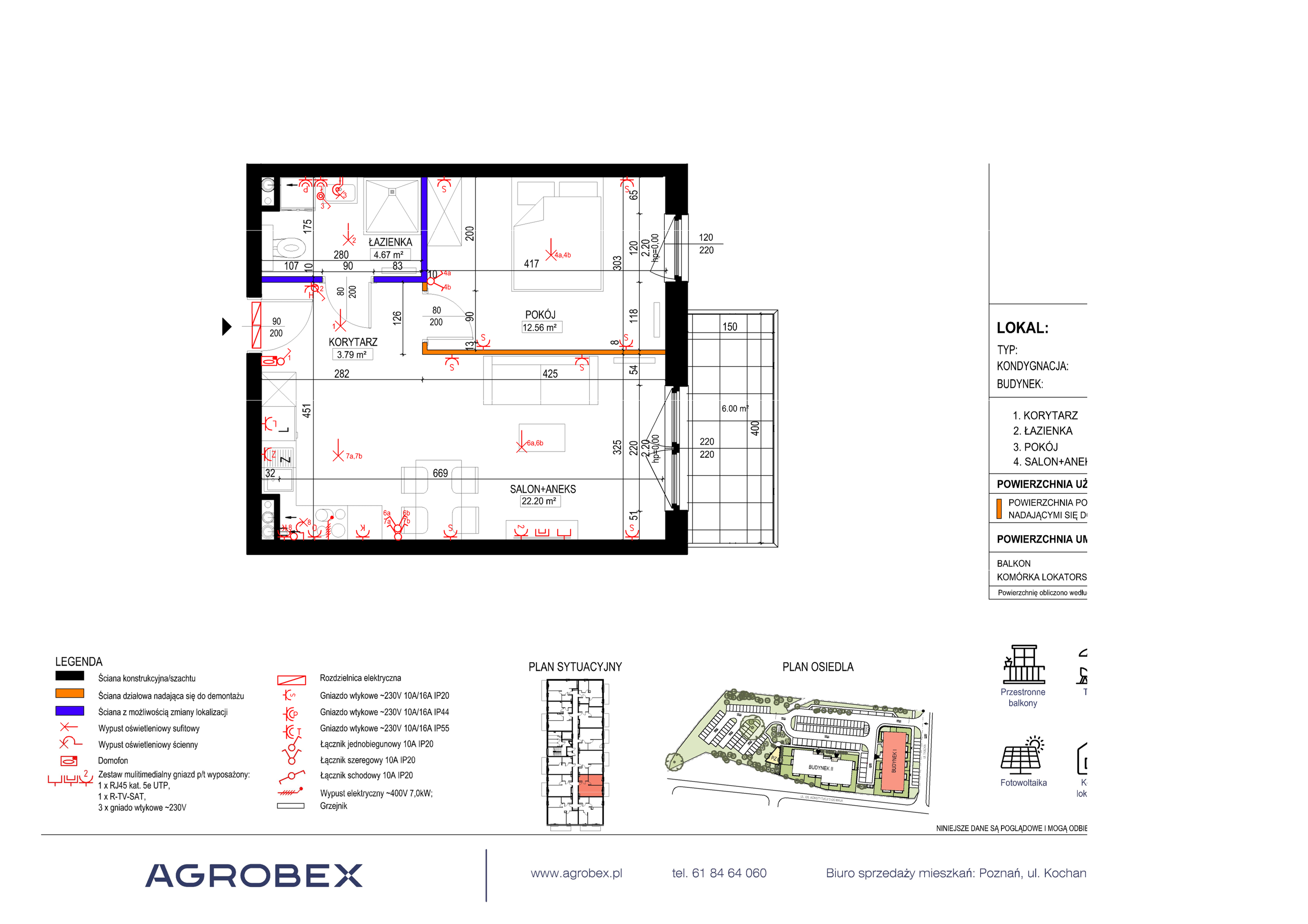 Mieszkanie 43,73 m², piętro 5, oferta nr 1/60, Osiedle Tkacka, Sulechów, ul. Tkacka-idx