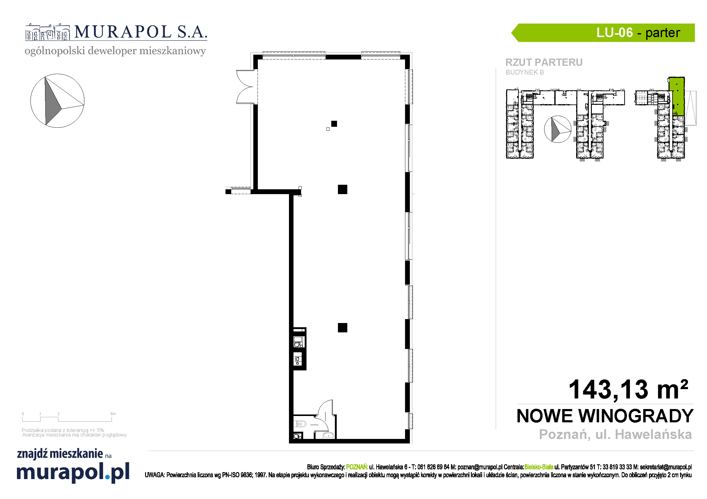 Lokal użytkowy 143,13 m², oferta nr LU.006, Nowe Winogrady - lokale użytkowe, Poznań, Winogrady, Nowe Winogrady, ul. Hawelańska 6-idx