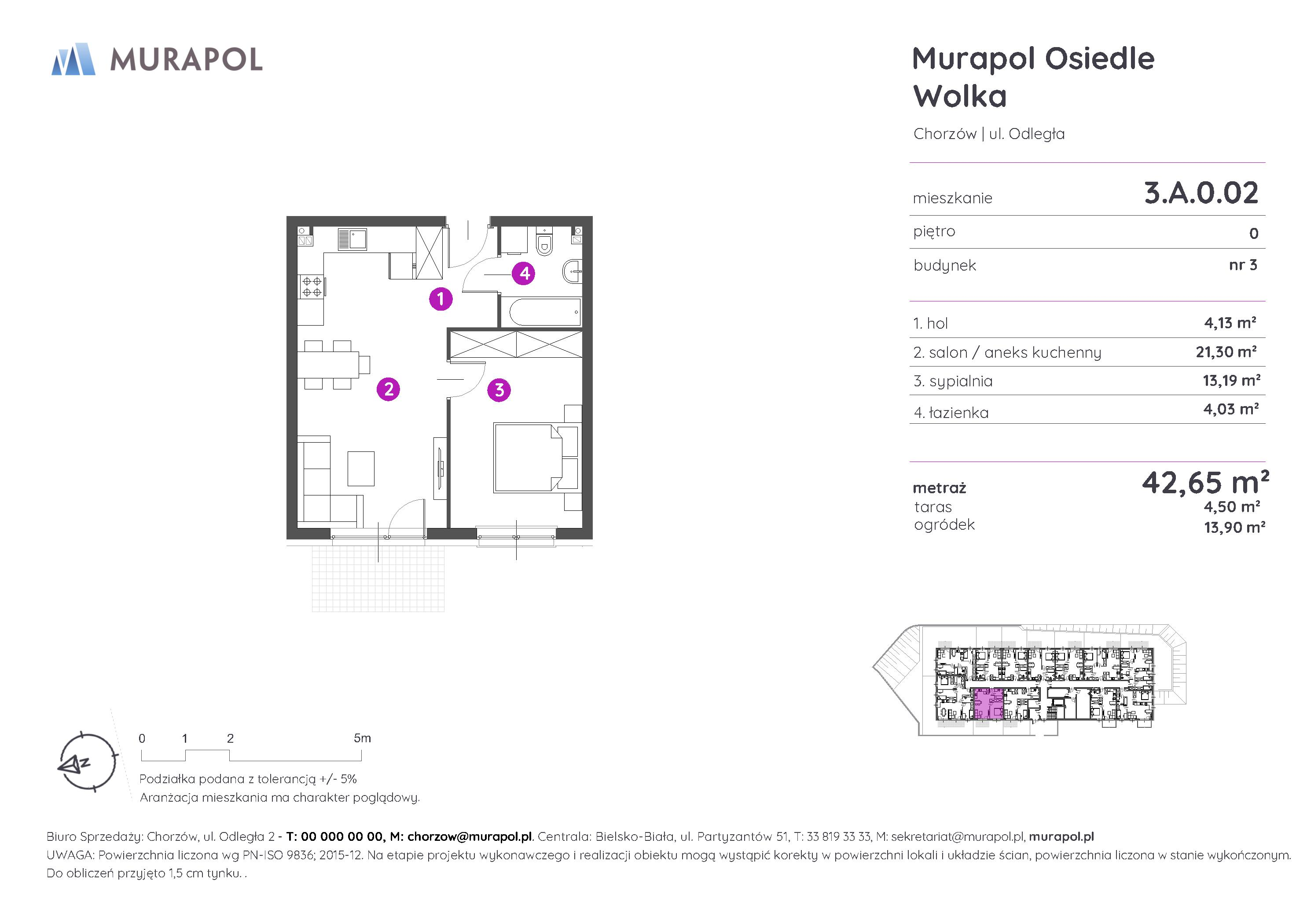 Mieszkanie 42,65 m², parter, oferta nr 3.A.0.02, Murapol Osiedle Wolka, Chorzów, Centrum, ul. Odległa-idx