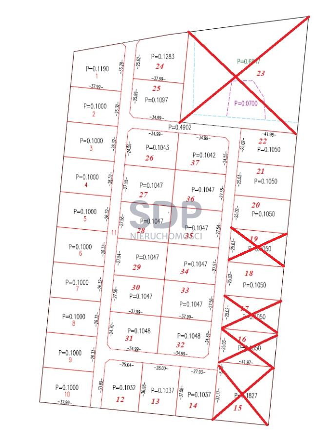 Działka 1 000,00 m², oferta nr , 32328, Kobyla Góra-idx