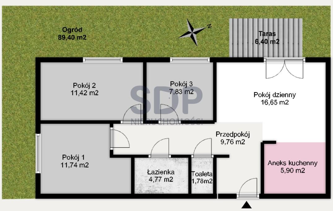 Mieszkanie 69,85 m², parter, oferta nr , 34641, Wrocław, Fabryczna, Stabłowicka-idx