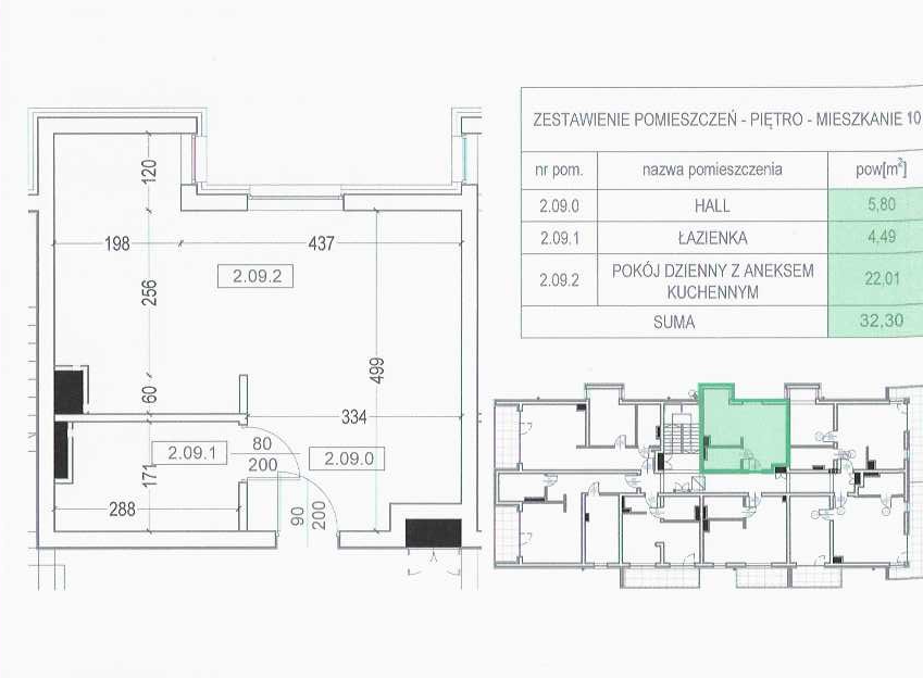 Mieszkanie 32,30 m², piętro 1, oferta nr 10, Nowa Bałtycka, Łódź, Górna, Górna, ul. Bałtycka 39-idx