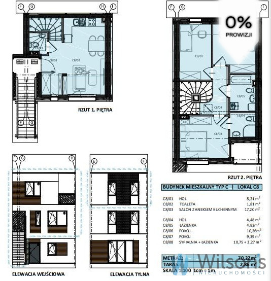 Mieszkanie 70,22 m², piętro 1, oferta nr , WIL770942, Nowy Dwór Mazowiecki, Bohaterów Modlina-idx