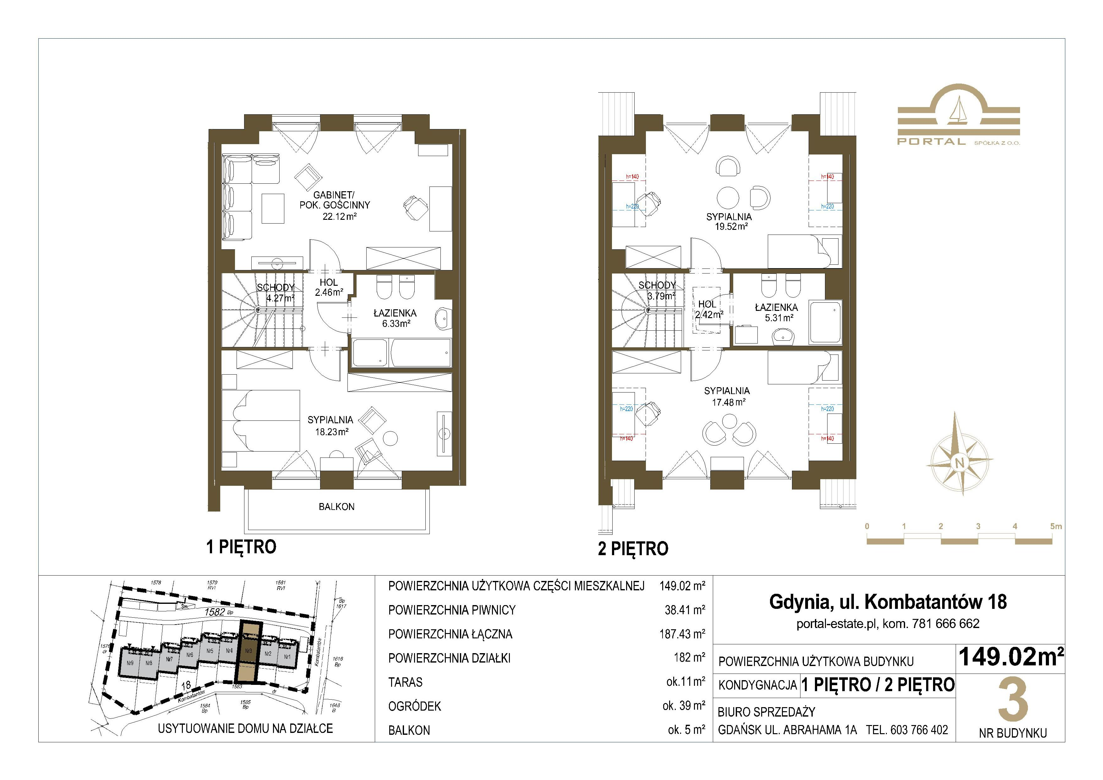 Dom 149,02 m², oferta nr 3, Domy - Gdynia Redłowo, Gdynia, Redłowo, ul. Kombatantów 18-idx