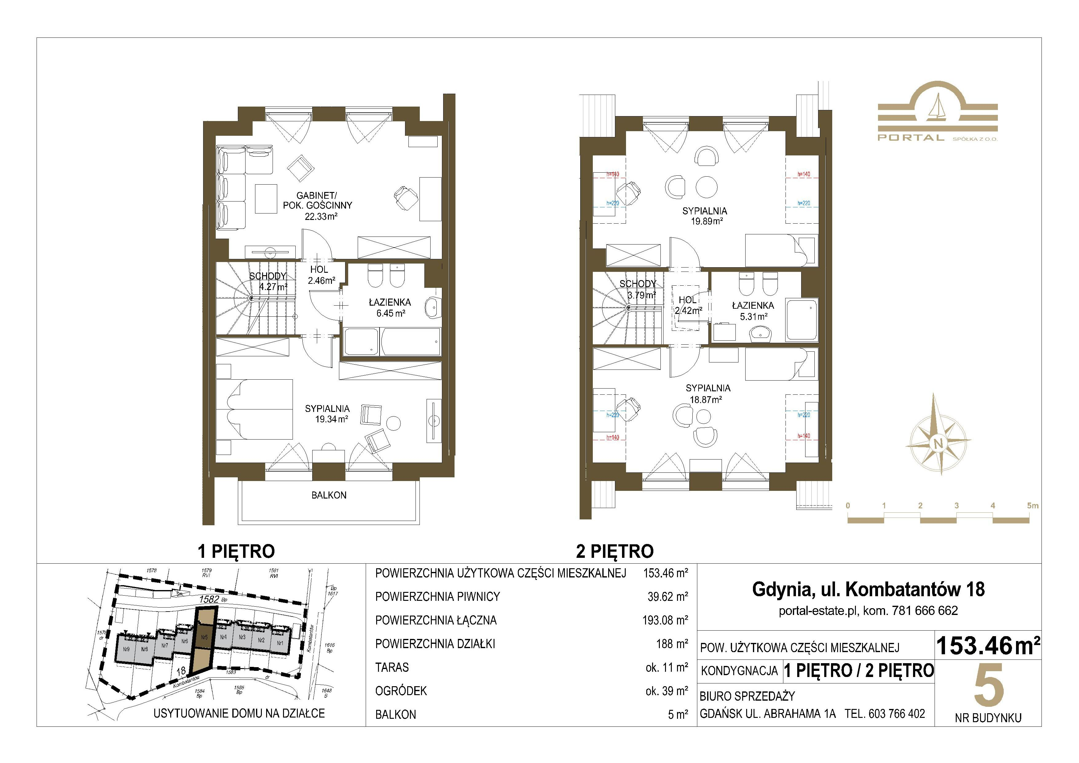 Dom 153,00 m², oferta nr 5, Domy - Gdynia Redłowo, Gdynia, Redłowo, ul. Kombatantów 18-idx