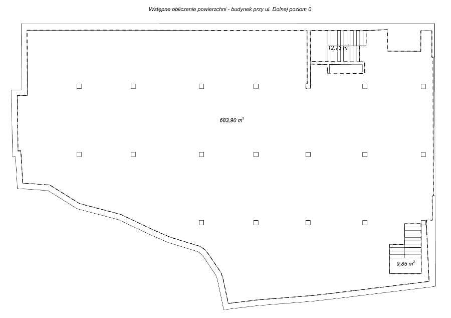 Lokal użytkowy 683,90 m², oferta nr , U0, Warszawa, Mokotów, ul. Dolna 43/45-idx