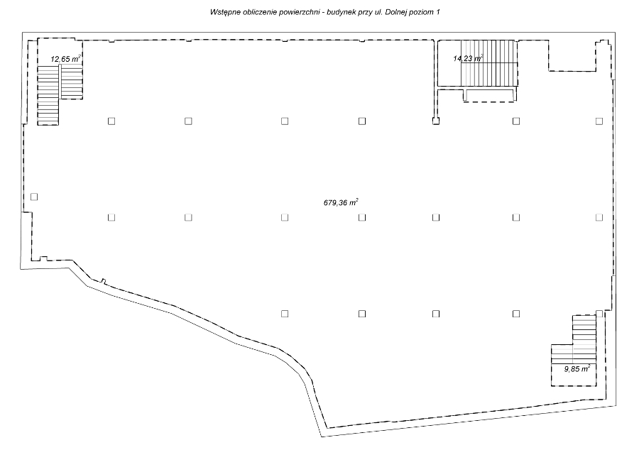 Lokal użytkowy 679,36 m², oferta nr , U1, Warszawa, Mokotów, ul. Dolna 43/45-idx