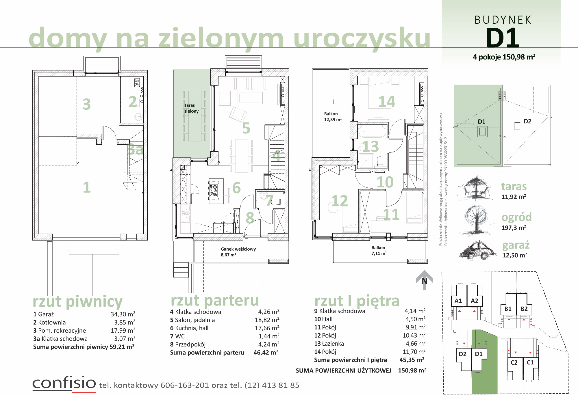 Dom 150,98 m², oferta nr D1, Domy na Zielonym Uroczysku, Kraków, Dębniki, Skotniki, ul. Generała Jana Karcza-idx