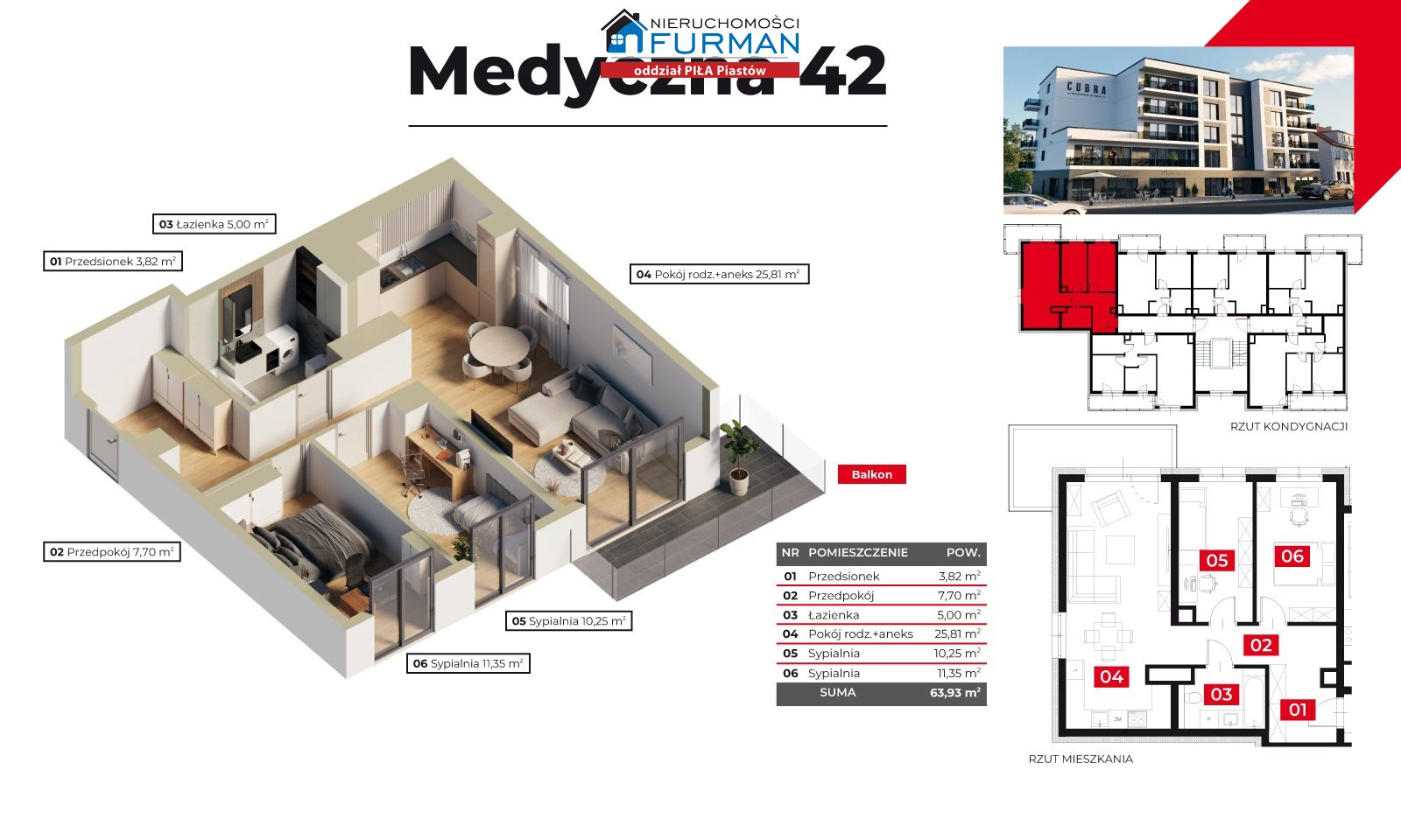 Mieszkanie 63,94 m², piętro 2, oferta nr , FRP-MS-196568-1, Piła, Górne-idx