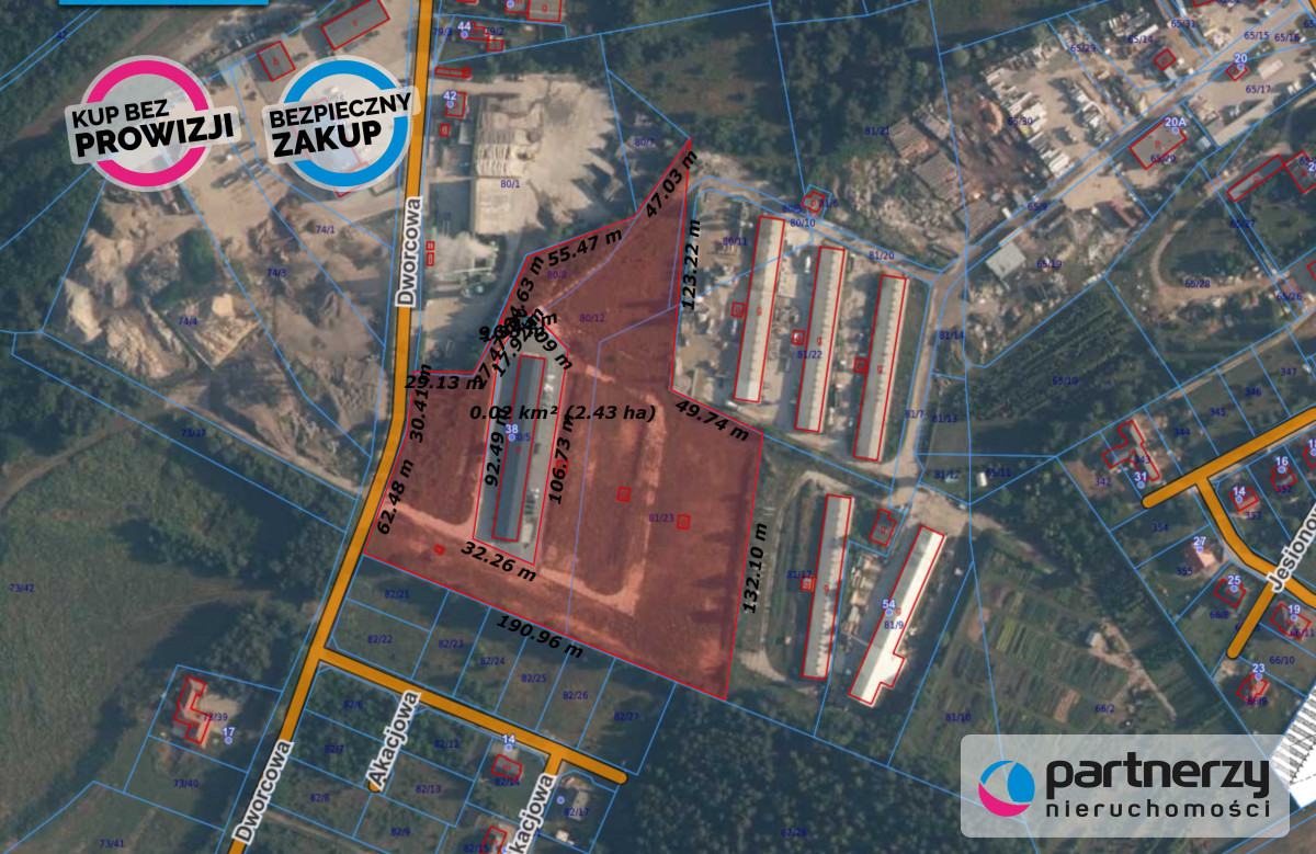 Działka 24 000,00 m², oferta nr , PAN579535, Przyjaźń, Dworcowa-idx