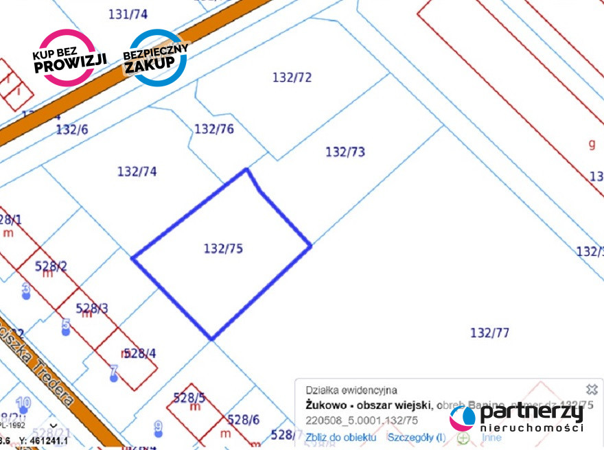 Działka 800,00 m², oferta nr , PAN186019, Banino, Franciszka Tredera-idx