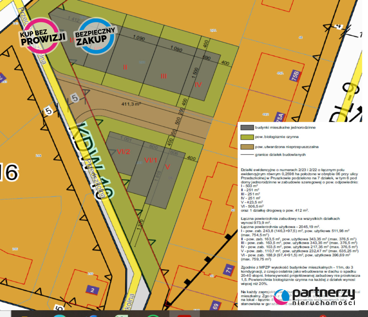 Działka 2 598,00 m², oferta nr , PAN357519, Pruszków, Przedszkolna-idx