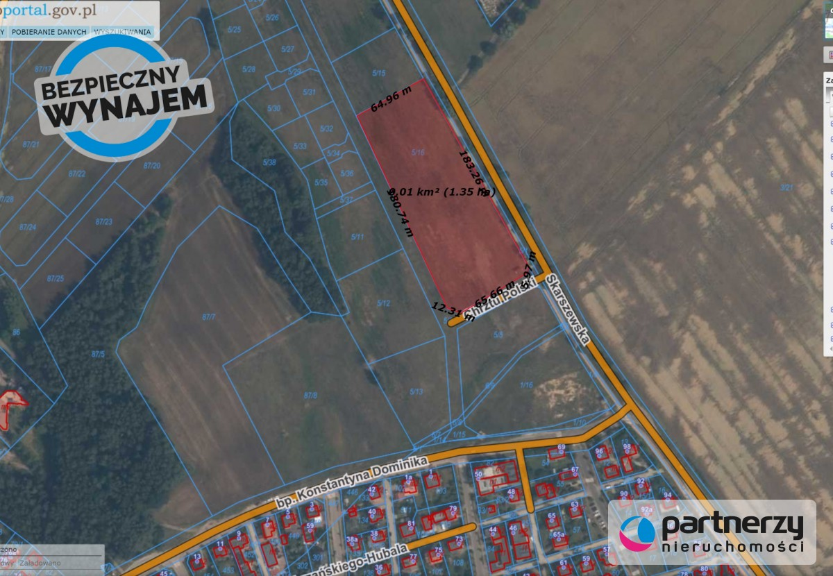 Działka 13 500,00 m², oferta nr , PAN713463, Starogard Gdański, Skarszewska-idx