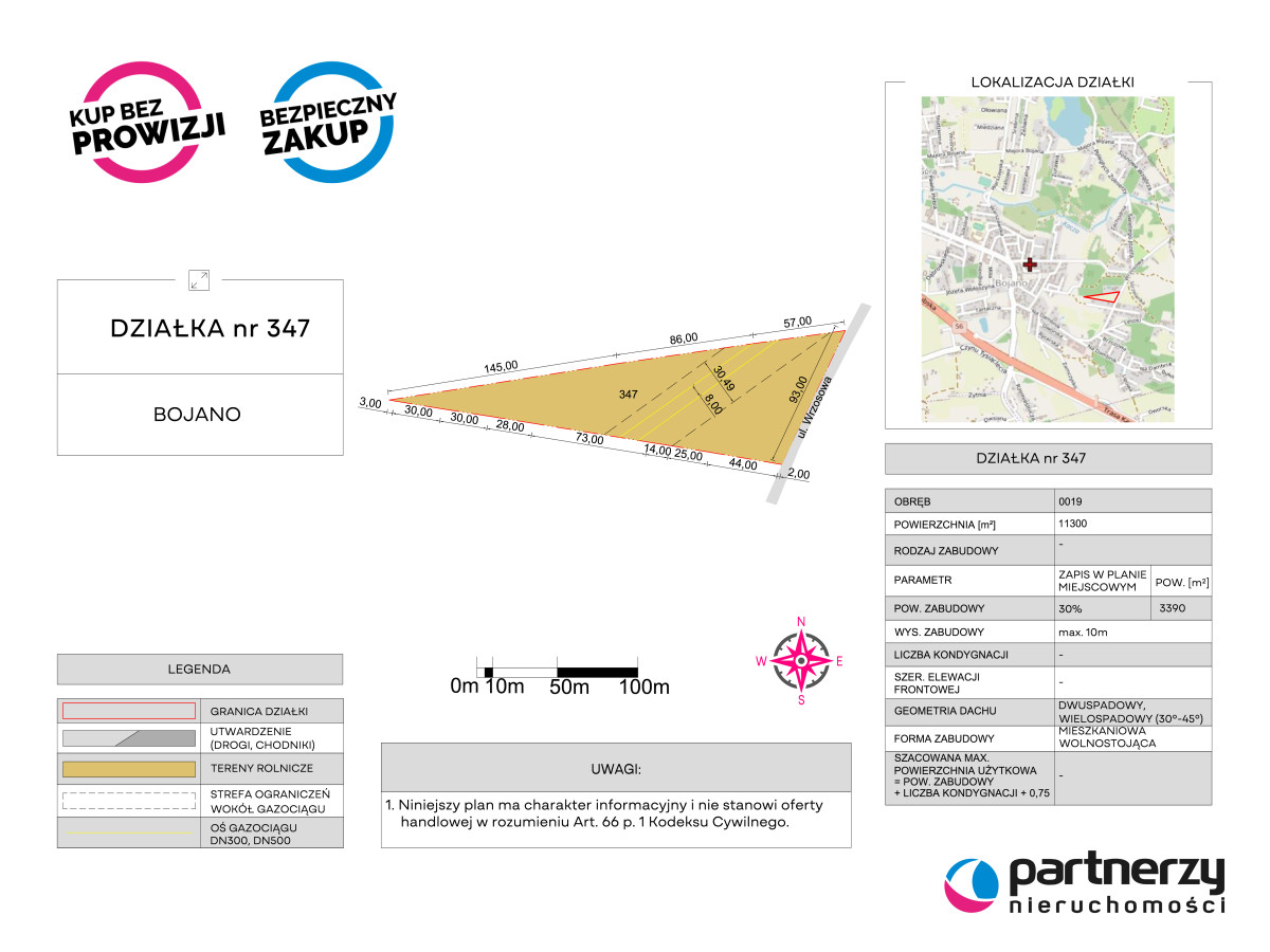 Działka 12 258,00 m², oferta nr , PAN153170, Bojano, Wrzosowa-idx