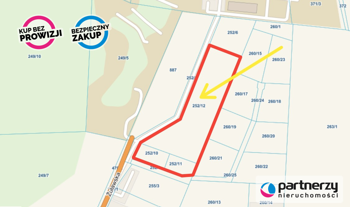 Działka 15 466,00 m², oferta nr , PAN125737, Pszczółki, Żuławska-idx