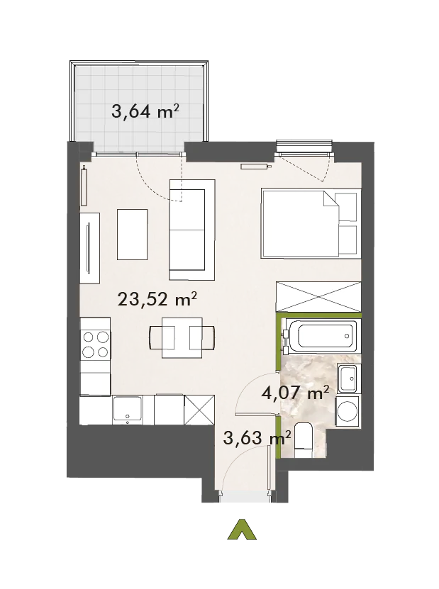 Mieszkanie 31,22 m², piętro 3, oferta nr 30/XY-F1.C.03.04, XYZ Place, Warszawa, Włochy, Okęcie, ul. Komitetu Obrony Robotników 32-idx