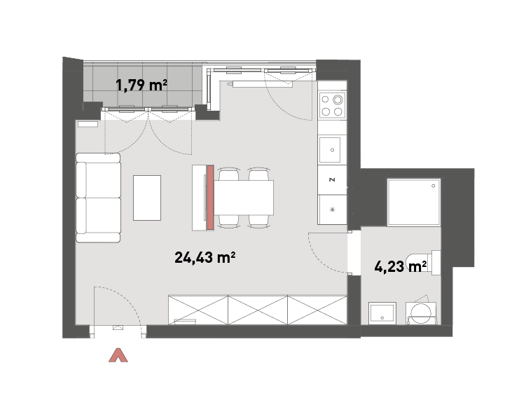 Mieszkanie 28,66 m², piętro 4, oferta nr 54/Z54-A.04.19, Żelazna 54, Warszawa, Wola, Mirów, ul. Żelazna 54-idx