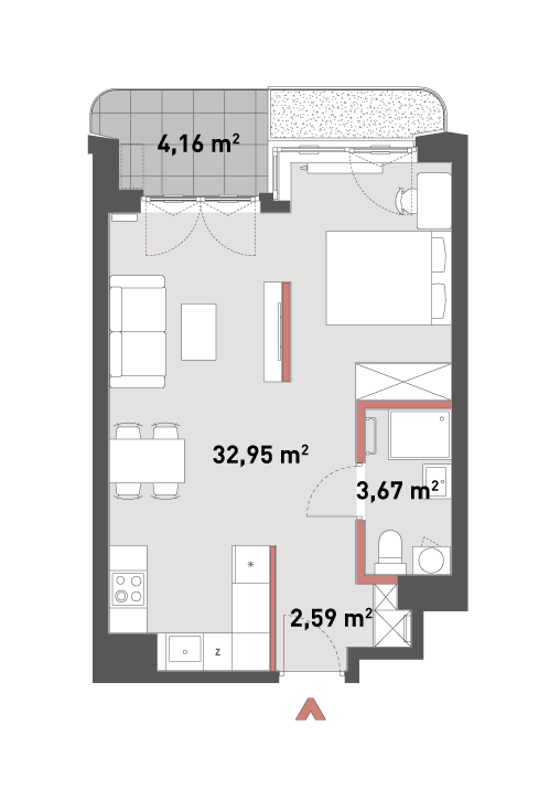 Mieszkanie 39,21 m², piętro 5, oferta nr 54/Z54-A.05.14, Żelazna 54, Warszawa, Wola, Mirów, ul. Żelazna 54-idx