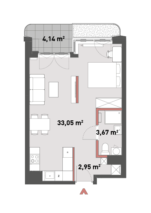 Mieszkanie 39,67 m², piętro 5, oferta nr 54/Z54-A.05.16, Żelazna 54, Warszawa, Wola, Mirów, ul. Żelazna 54-idx