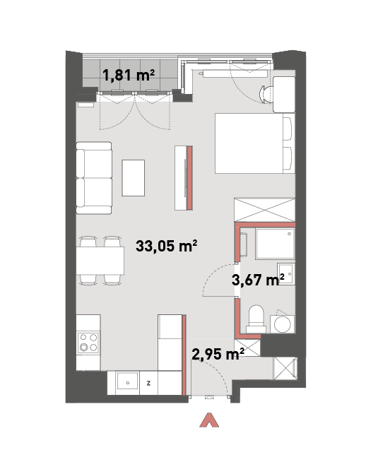 Mieszkanie 39,67 m², piętro 6, oferta nr 54/Z54-A.06.16, Żelazna 54, Warszawa, Wola, Mirów, ul. Żelazna 54-idx