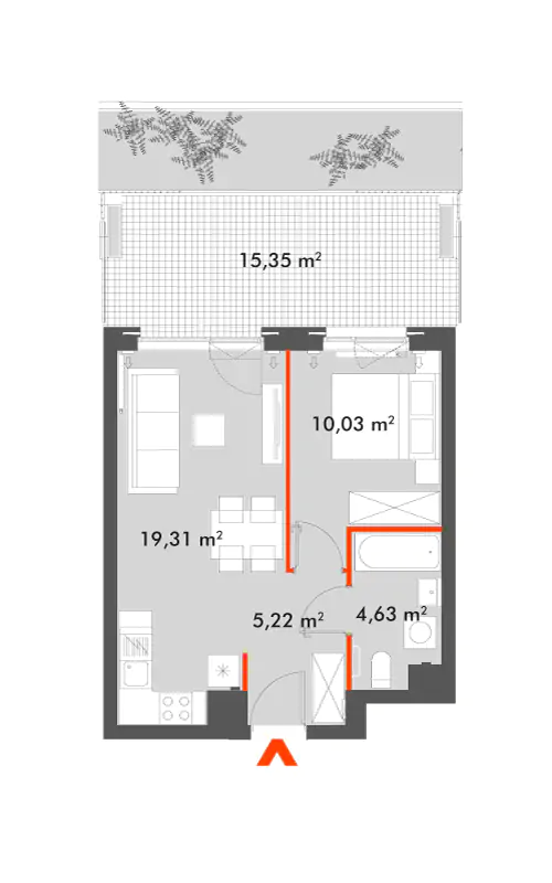 Mieszkanie 39,19 m², piętro 1, oferta nr 28/SOW-F1.C.01.06, Splot Wola, Warszawa, Wola, Odolany, ul. Sowińskiego 28-idx