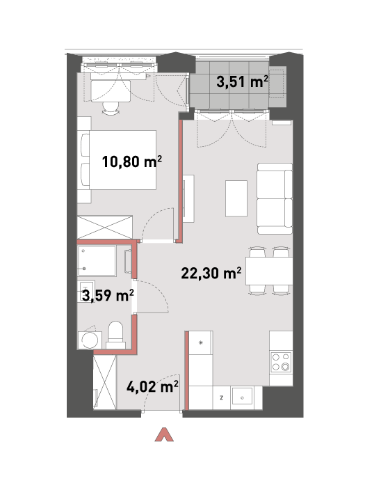 Mieszkanie 40,71 m², piętro 6, oferta nr 54/Z54-A.06.11, Żelazna 54, Warszawa, Wola, Mirów, ul. Żelazna 54-idx