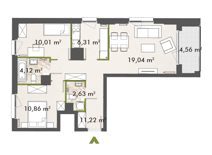 Mieszkanie 64,18 m², piętro 9, oferta nr 30/XY-F1.D.09.04, XYZ Place, Warszawa, Włochy, Okęcie, ul. Komitetu Obrony Robotników 32-idx