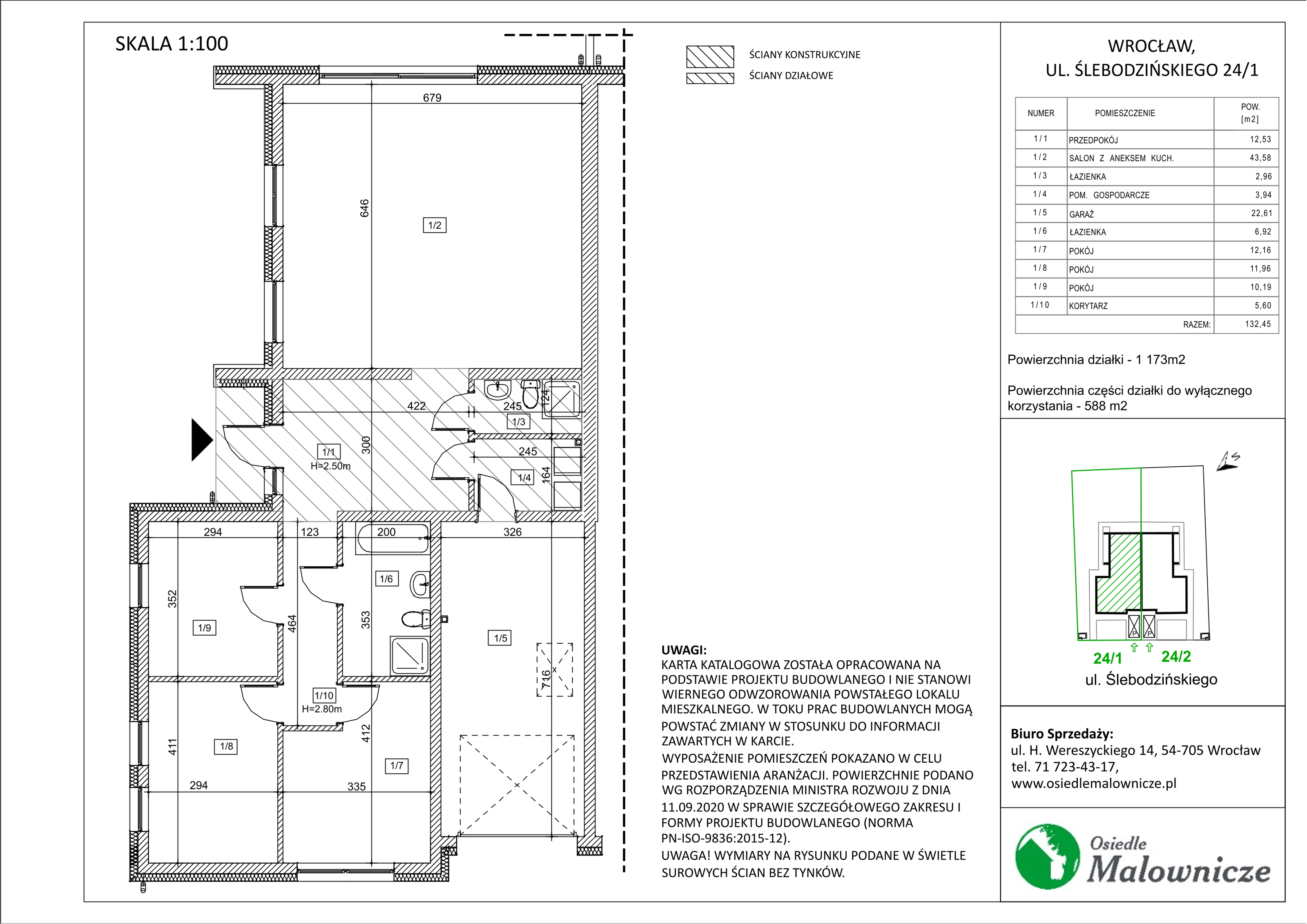 Dom 132,45 m², oferta nr Ślebodzińskiego 24/1, Osiedle Malownicze cz. II, Wrocław, Leśnica, Fabryczna, ul. Ślebodzińskiego /ul. Łanowskiego-idx