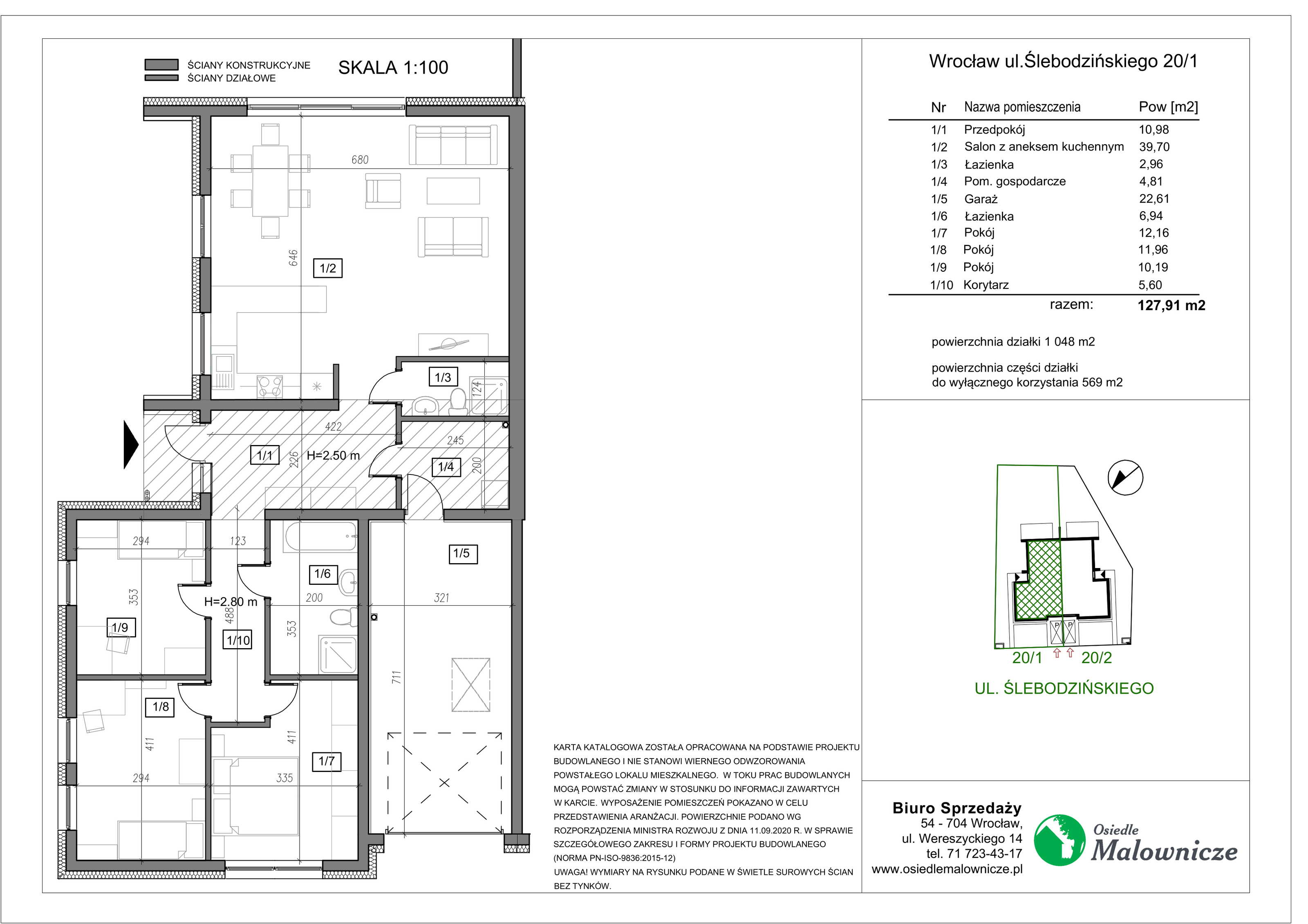 Dom 127,91 m², oferta nr Ślebodzińskiego 20/1, Osiedle Malownicze cz. II, Wrocław, Leśnica, Fabryczna, ul. Ślebodzińskiego /ul. Łanowskiego-idx