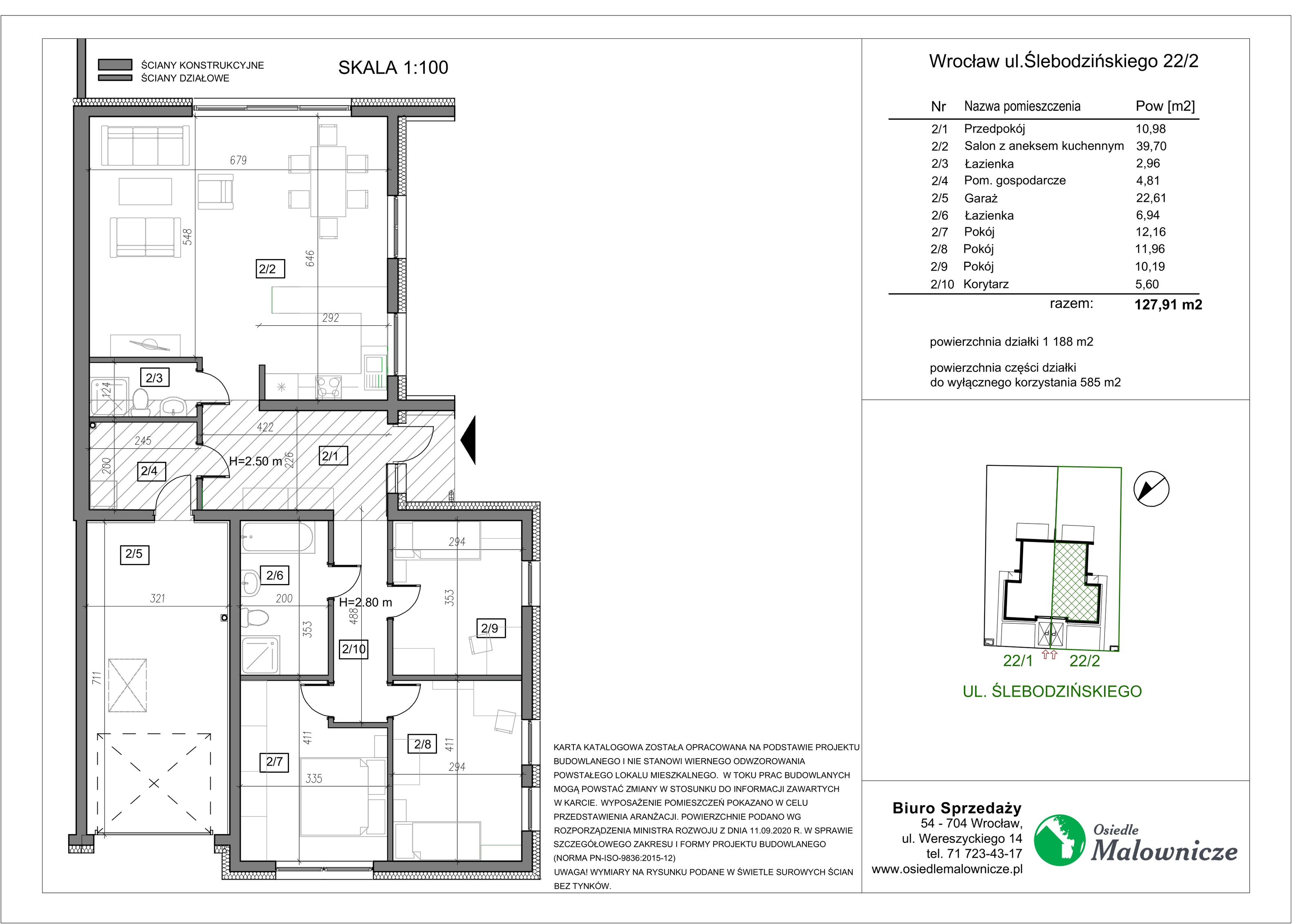 Dom 127,91 m², oferta nr Ślebodzińskiego 22/2, Osiedle Malownicze cz. II, Wrocław, Leśnica, Fabryczna, ul. Ślebodzińskiego /ul. Łanowskiego-idx