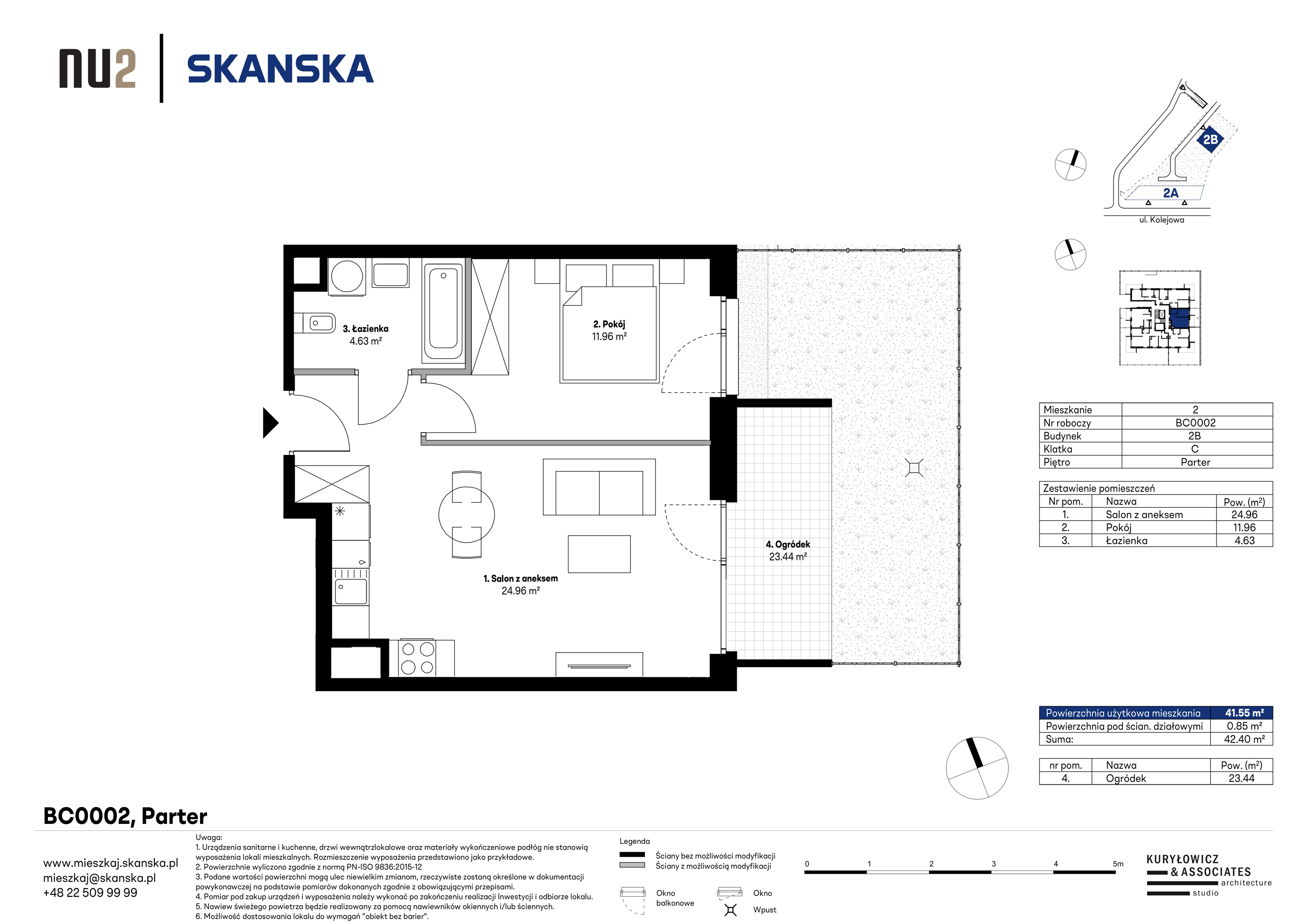 Mieszkanie 41,55 m², parter, oferta nr BC0002, NU Warszawa Wola, Warszawa, Wola, Czyste, ul. Kolejowa-idx