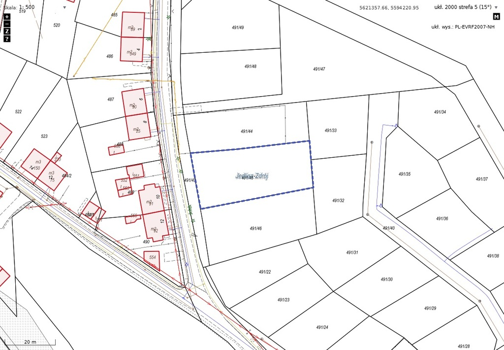 Działka 1 036,00 m², oferta nr , 40708/3186/OGS, Jedlina-Zdrój-idx