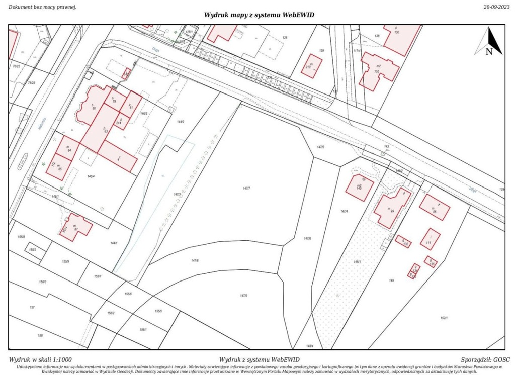 Działka 11 499,00 m², oferta nr , 40472/3186/OGS, Kwidzyn, Koszykowa-idx