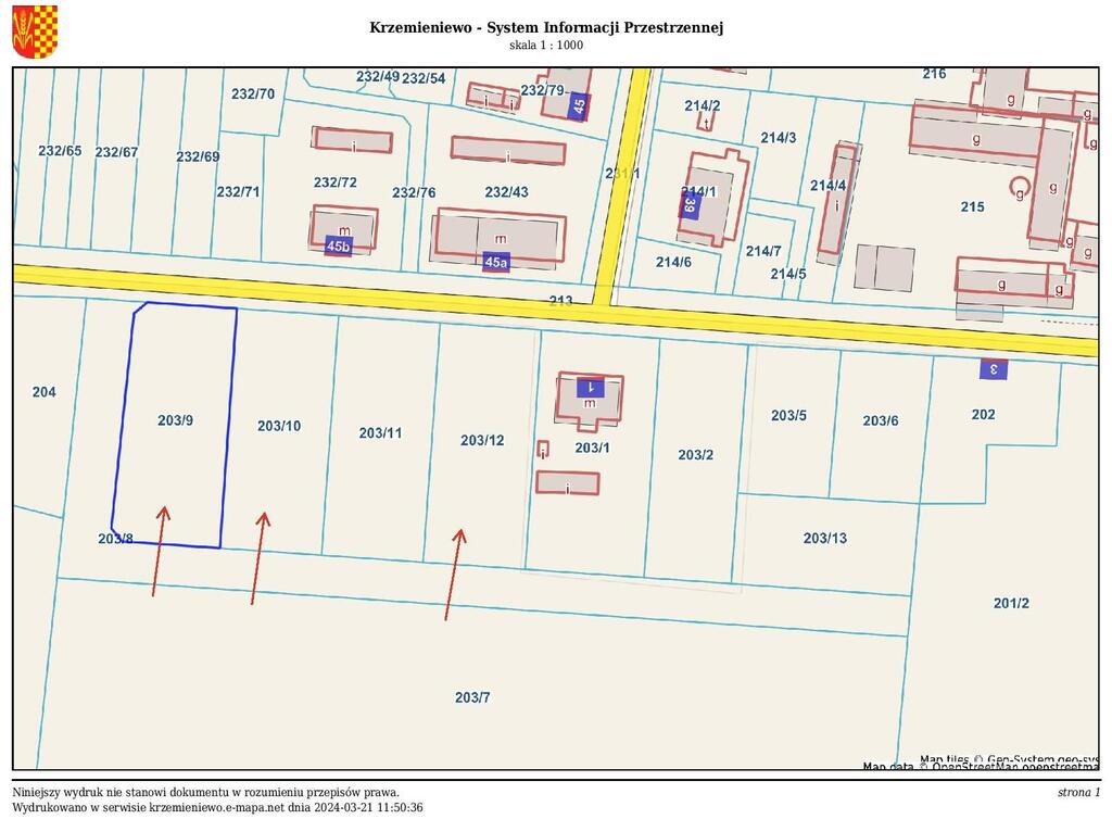 Działka 1 524,00 m², oferta nr , 40602/3186/OGS, Oporówko-idx