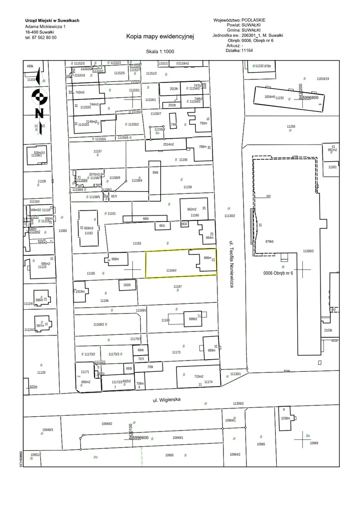 Działka 655,00 m², oferta nr , 40382/3186/OGS, Suwałki, Teofila Noniewicza-idx