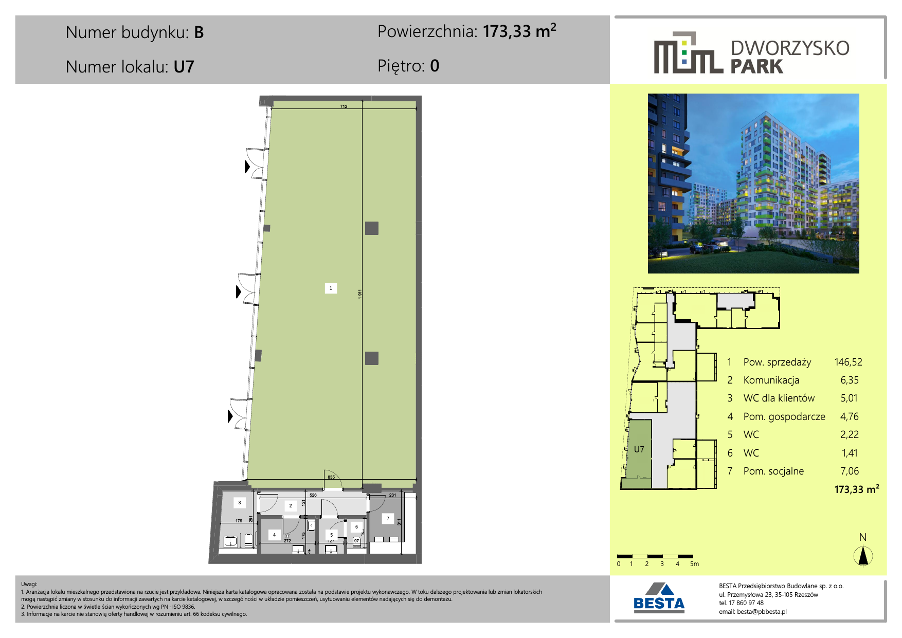 Lokal użytkowy 173,33 m², oferta nr B.U7, Dworzysko Park - lokale użytkowe, Rzeszów, Przybyszówka, ul. Technologiczna-idx