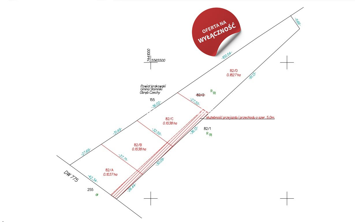 Działka 1 000,00 m², oferta nr , BS5-GS-304829-9, Koniusza-idx