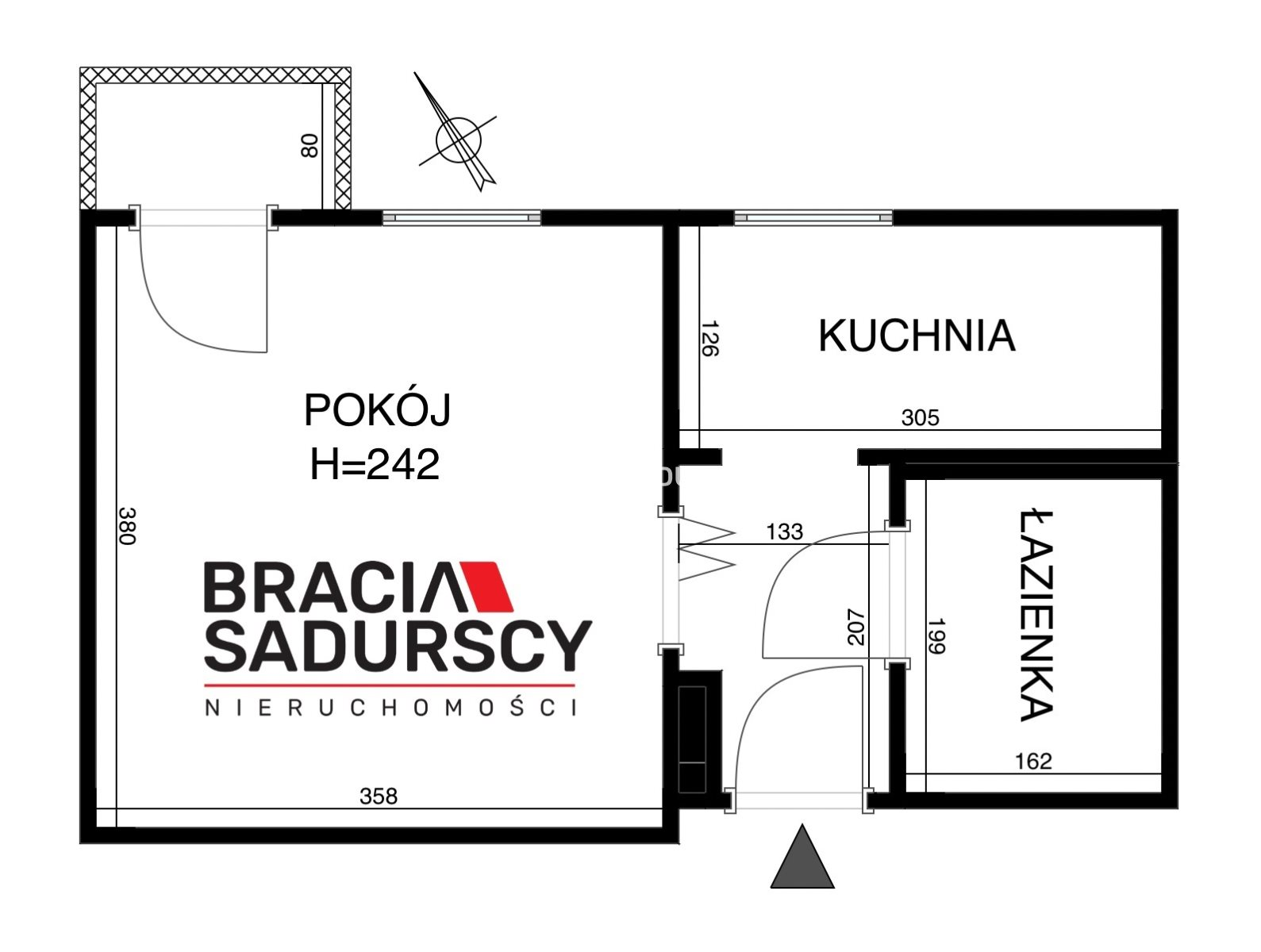 Mieszkanie 23,32 m², piętro 3, oferta nr , BS2-MS-305391-4, Kraków, Krowodrza, Mazowiecka-idx