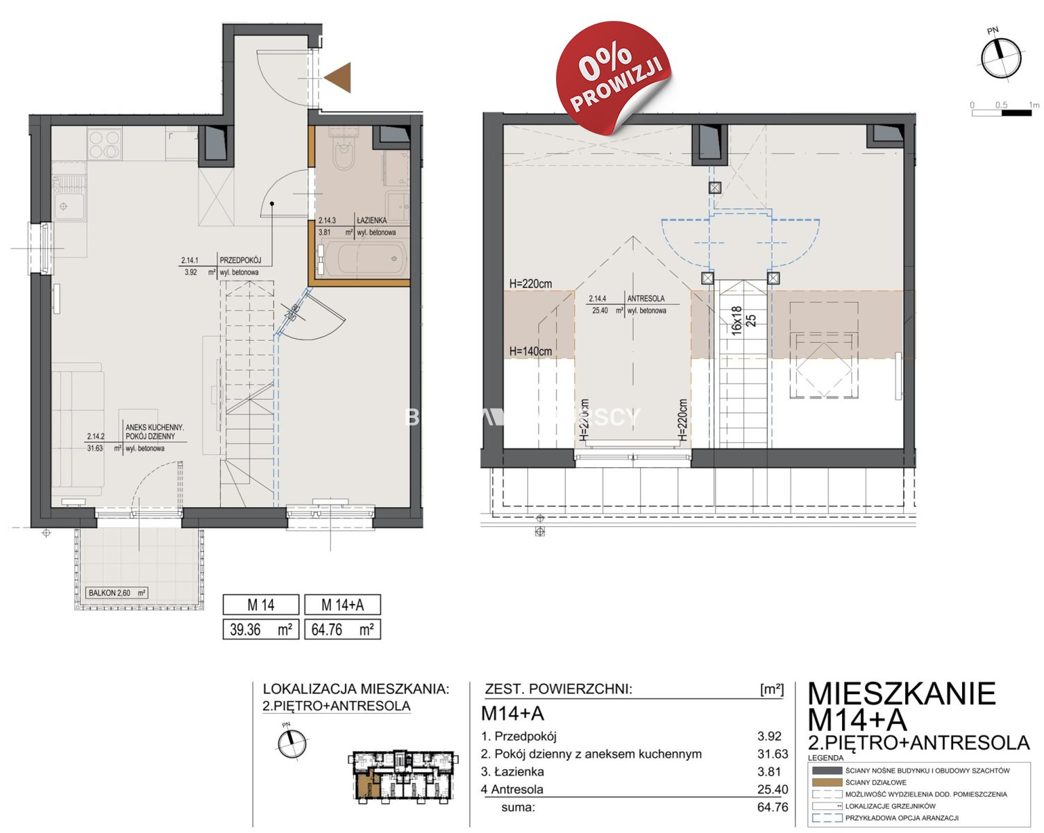 Mieszkanie 63,82 m², piętro 2, oferta nr , BS2-MS-295759-14, Kraków, Bieżanów-Prokocim, Bieżanów, Bieżanów-idx